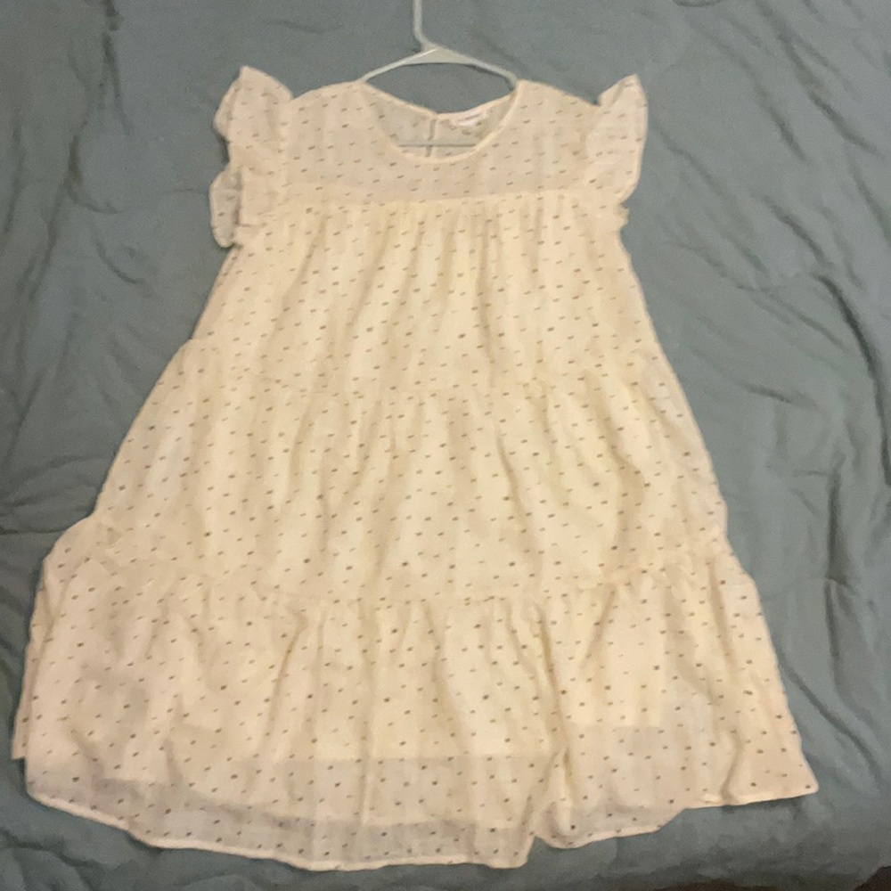 off white polka dot doll dress
